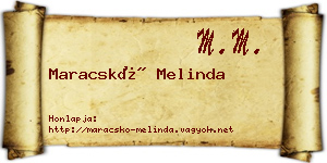 Maracskó Melinda névjegykártya